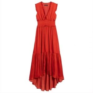 Banana Republic Satin Red Dress